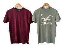 X2 T-shirts Hollister Crew Clothing Size S/M Short Sleeve Cotton Men’s 