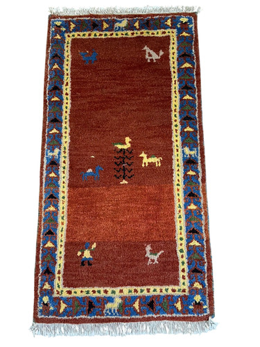 Oriental carpet hand knotted