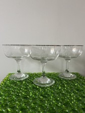 Vintage etched champagne - 3x,