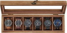 SONGMICS Solid Wood Watch Box