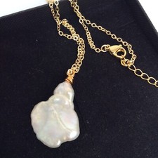 Great Value Cultured Keshi Pearl 14K Plated Necklace in Gift Box - Real Pearls