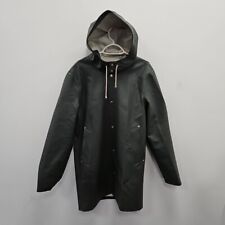 Stutterheim Stockholm Green Waterproof Rain Hooded Rubber Coat Jacket Medium