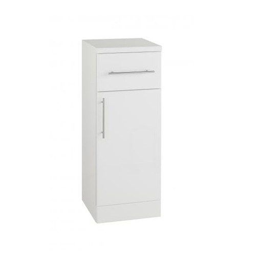 Gloss white bathroom - white, cupboard