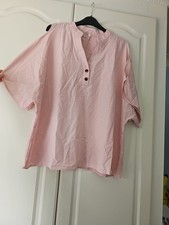 Pale Pink Ladies Blouse Size 2 XL 20 New Without Tags Cut Out Shoulders