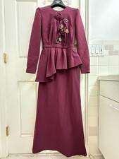 REEM ACRA EGGPLANT CREPE LONG