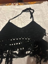 Crochet Halter Neck Tie Back