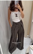 Zara Wide Leg Pleated Trousers