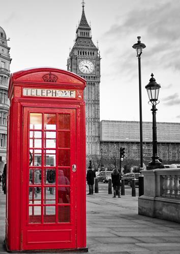 London city red telephone - red, box