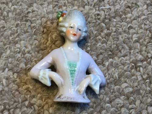 Vintage porcelain half doll - vintage,