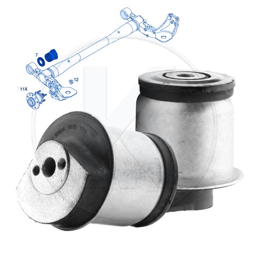 Rear axle subframe trailing - axle,