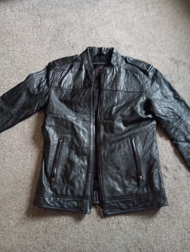 Mens firetrap leather jacket - firetrap,