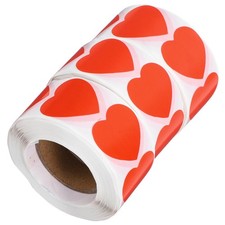  3 Rolls Mini Stickers Valentine's Day Heart Labels for Envelope Decorative