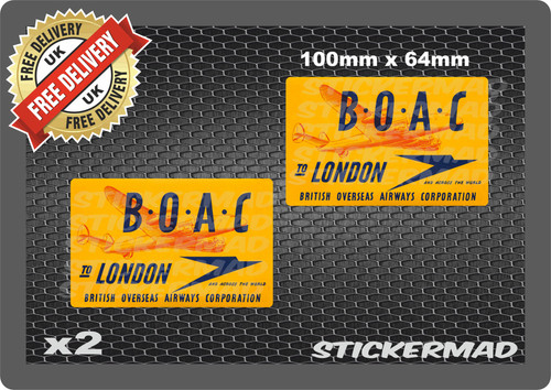 Boac airline stickers comet - airline,