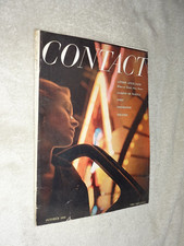 CONTACT MAGAZINE. OCTOBER 1950. VINTAGE MAG. FASHION, FOOD, THEATRE etc.