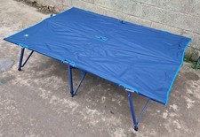 HI GEAR Double Folding Camp Bed Blue Good Condition