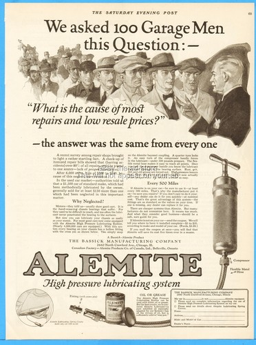 1923 alemite lubrication - 1923,