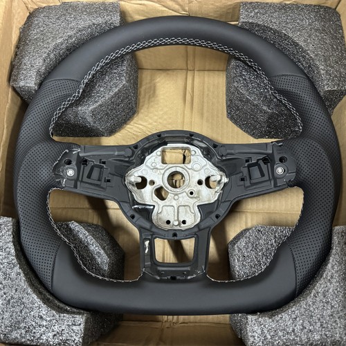 Full leather flat steering - full,