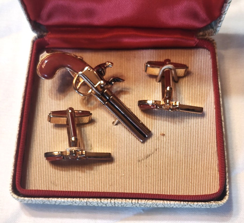 1940 pioneer cufflinks - pioneer, tie