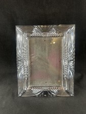 Stuart Crystal Heavy Lead Crystal Photo Picture Frame Ribbed Pattern 5 x 7 in