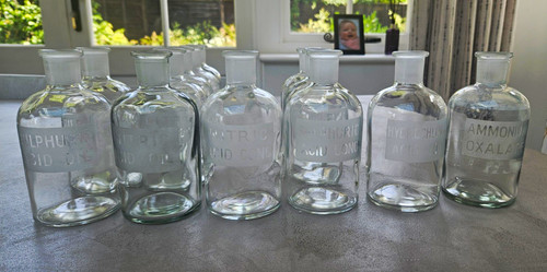 Set vintage clear glass - 13,