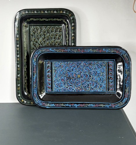 Burmese lacquered serving - lacquered,