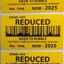 Boycott Israeli Apartheid Stickers | 25 - 1000 ? BDS