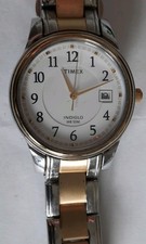 Timex indiglo Two Tone Traditional Dress watch WR 50m, New Battery
