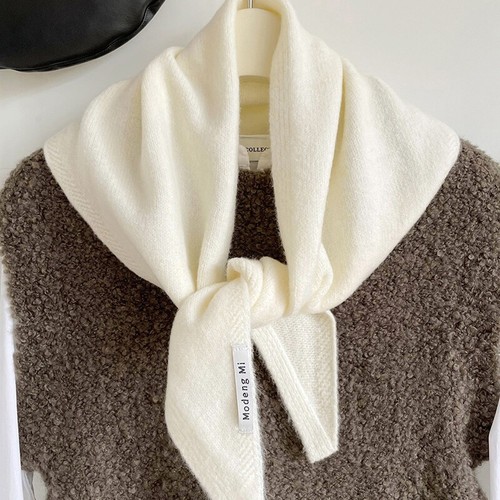 Wool knitted triangular - wool, scarf