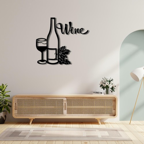 Metal wall decor bottle - wall,