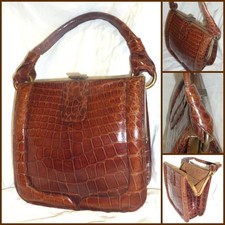 CROCODILE VINTAGE HANDBAG