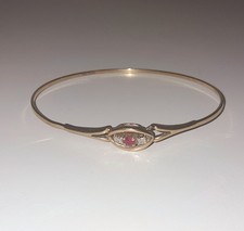 9ct gold, ruby and natural