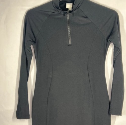 Black midi dress - h&m, lycra