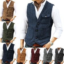 Men's Tweed Waistcoat 3 Pocket