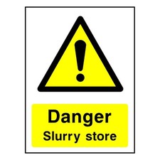 Danger slurry store - slurry, sign