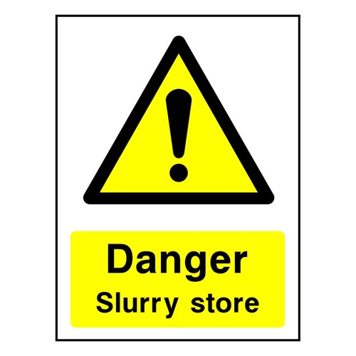 Danger slurry store sign - store, or