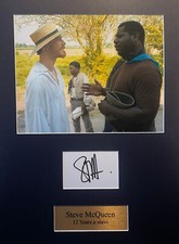 Hand signed mounted white card of STEVE McQUEEN,12 YEARS A SLAVE,FILM autograph