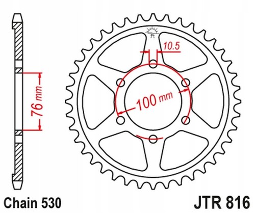 Rear sprocket 816 suzuki gs - 816,