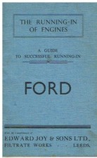 FORD CONSUL Mk1 ZEPHYR Mk1 FORDSON MAJOR TRACTOR 1951 ENGINE RUNNING-IN HANDBOOK