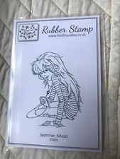 Lili of the Valley 'Jasmine - Music'' Rubber Stamp ST655 Girl & Headphones NEW