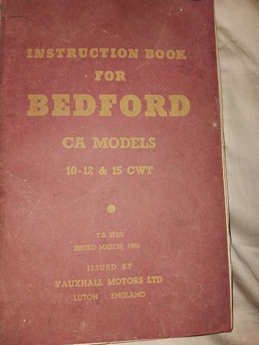 Bedford van instuction - bedford,