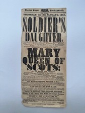 1855 NORTH SHIELDS PROVINCIAL PLAYBILL FLYER - SOLDIER'S DAUGHTER, MARY QUEEN