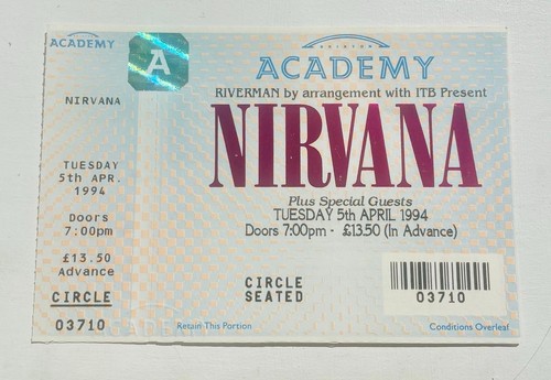 Nirvana genuine ticket - genuine,