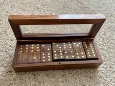 Wooden Dominoes In Wooden box