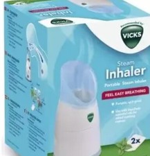 Vicks Steam Inhaler Cough Cold Relief Vapours Helps Breathing Portable Free Pads