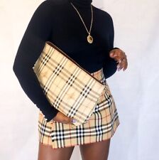 Burberry Vintage Check Pleated Quilt Wrap Mini High Waist Skirt RRP£560 E155