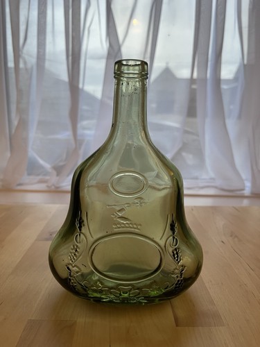Vintage green glass hennessy - vintage,