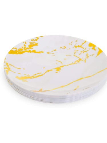 Essential marble plastic plate