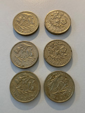 6 Floral  £1 Pound Coins
