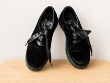 Martens black velvet shoes - martens,