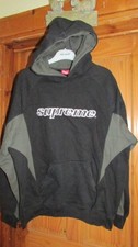 Supreme mens black/grey hoodie size L(46" chest)